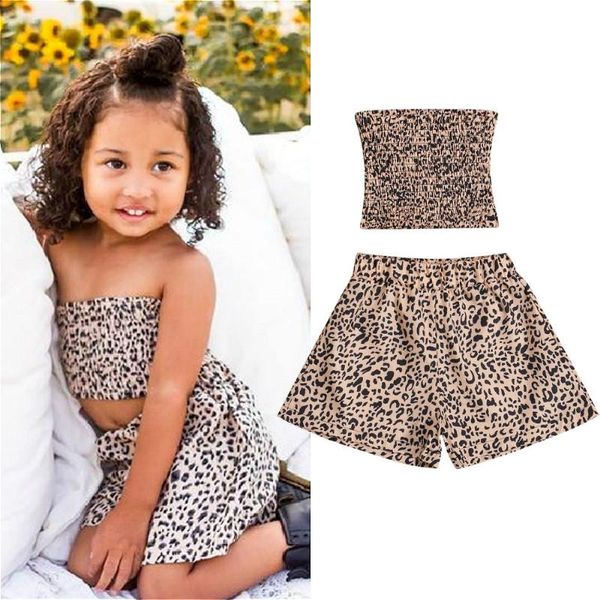 clothing sets 1-6years kids baby girls clothes set 2021 summer children sleeveless ruched cropped tube + wide leg shorts leopard outfit, White
clothing sets 1-6years kids baby girls clothes set 2021 summer children sleeveless ruched cropped tube + wide leg shorts leopard outfit, White