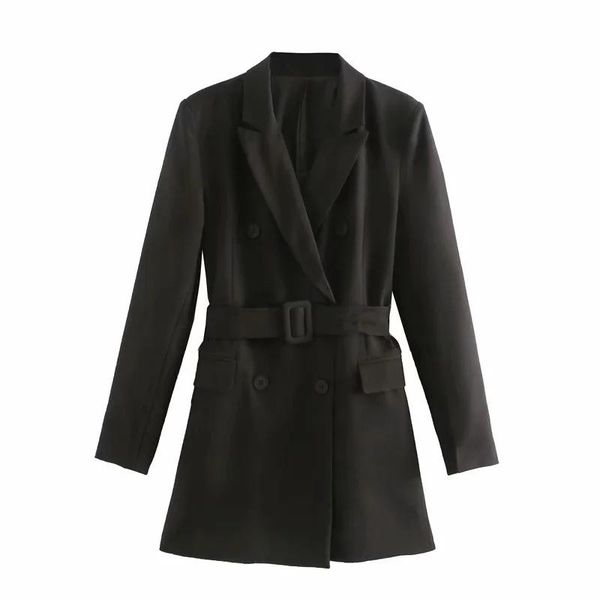 women's suits & blazers women 2021 fashion long sleeve office wear female outerwear vintage with belt double breasted elegant coat chic, White;black
women's suits & blazers women 2021 fashion long sleeve office wear female outerwear vintage with belt double breasted elegant coat chic, White;black
