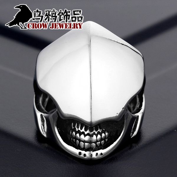 special shaped helmet, titanium steel men's ring, skull, punk style, fashionable man with crow jewelry, Silver
special shaped helmet, titanium steel men's ring, skull, punk style, fashionable man with crow jewelry, Silver