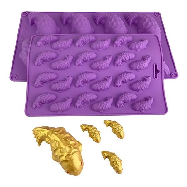 8/24 holes goldfish carp shape handmade soap mold silicone chocolate diy cake decoration baking fondant tool craft tools
8/24 holes goldfish carp shape handmade soap mold silicone chocolate diy cake decoration baking fondant tool craft tools