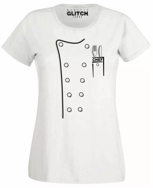 chef whites women's t-shirt cooking fancy dress kitchen outfit restaurant, White;black
chef whites women's t-shirt cooking fancy dress kitchen outfit restaurant, White;black