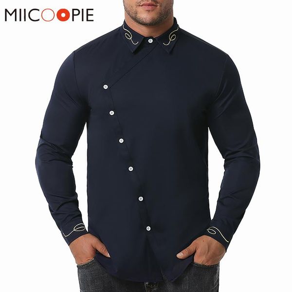 embroidery men shirt 2021 long sleeve personality oblique button irregular slim fit dress shirts mens streetwear korean clothes men's c, White;black
embroidery men shirt 2021 long sleeve personality oblique button irregular slim fit dress shirts mens streetwear korean clothes men's c, White;black
