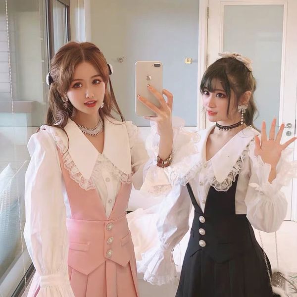 two piece dress women's shirt assembly with high wist, spring clothes, two pieces, turtleneck nd wist strp, mini b4su, White
two piece dress women's shirt assembly with high wist, spring clothes, two pieces, turtleneck nd wist strp, mini b4su, White