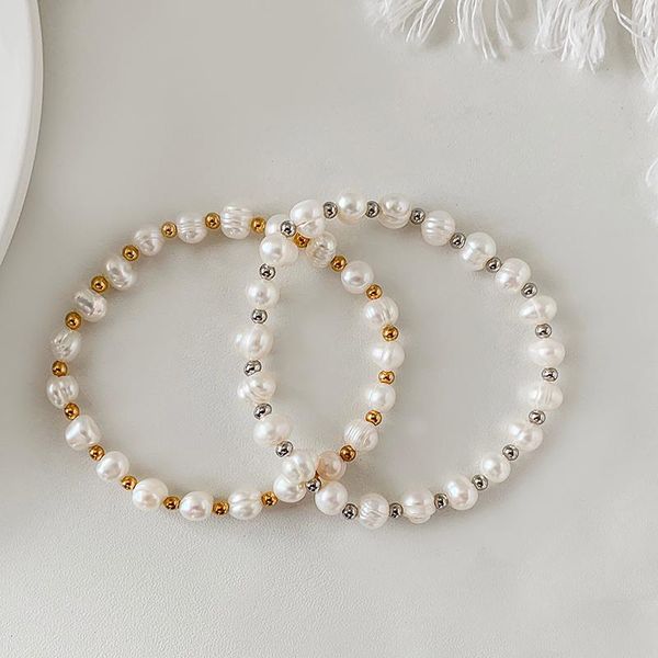 beaded, strands style gold silver color metal beads beaded bracelets fashion elegant natural freshwater pearl bracelet for women girls, Black
beaded, strands style gold silver color metal beads beaded bracelets fashion elegant natural freshwater pearl bracelet for women girls, Black