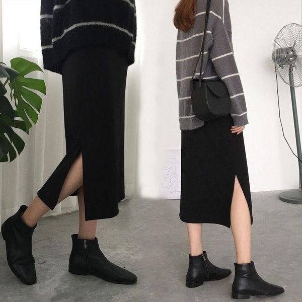 skirts spring and autumn woolen a- line skirt high waist open fork woman faldas jupe, Black
skirts spring and autumn woolen a- line skirt high waist open fork woman faldas jupe, Black