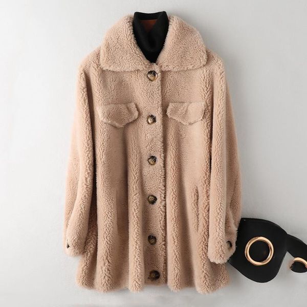 women's fur & faux arrival long winter women turn-down collar abrigo mujer festival plus size sheep coat wool outerwear, Black
women's fur & faux arrival long winter women turn-down collar abrigo mujer festival plus size sheep coat wool outerwear, Black