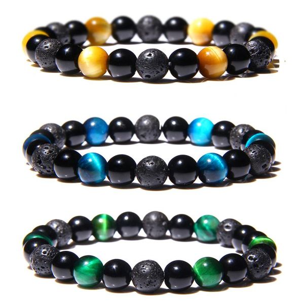 beaded, strands men's bracelet tiger eye stone handmade lava obsidian bracelets for women men classic punk hip hop yoga energy jewelry, Black
beaded, strands men's bracelet tiger eye stone handmade lava obsidian bracelets for women men classic punk hip hop yoga energy jewelry, Black