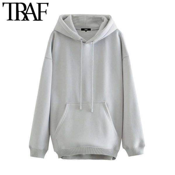 traf women fashion with pockets oversized hoodies sweatshirts vintage long sleeve fleece female pullovers chic 210415, Black
traf women fashion with pockets oversized hoodies sweatshirts vintage long sleeve fleece female pullovers chic 210415, Black