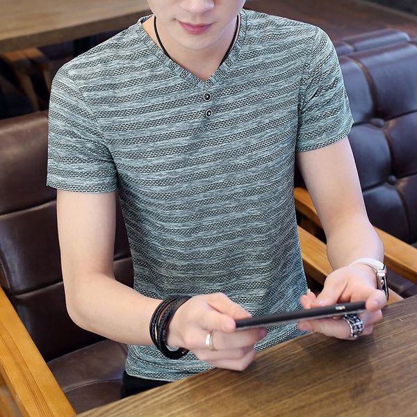 men v-neck t-shirt half sleeve youth short summer slim men's clothing casual mens t shirts t-shirts, White;black
men v-neck t-shirt half sleeve youth short summer slim men's clothing casual mens t shirts t-shirts, White;black