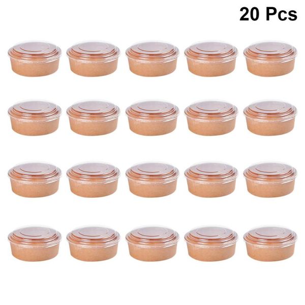 20pcs disposable kraft paper bowls fruit salad bowl packaging containers party favor (16oz, with lid) take out
20pcs disposable kraft paper bowls fruit salad bowl packaging containers party favor (16oz, with lid) take out