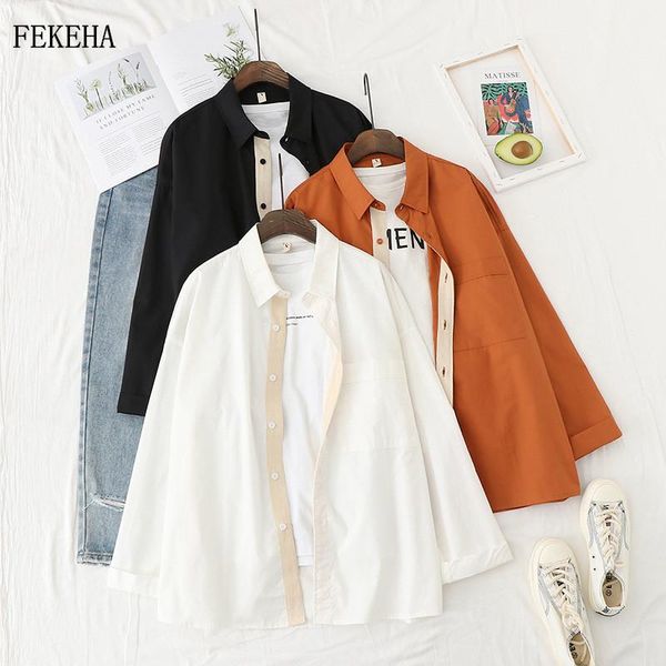 women's blouses & shirts cotton womens and casual long sleeve solid loose outwear female clothes autumn 2021 s, White
women's blouses & shirts cotton womens and casual long sleeve solid loose outwear female clothes autumn 2021 s, White