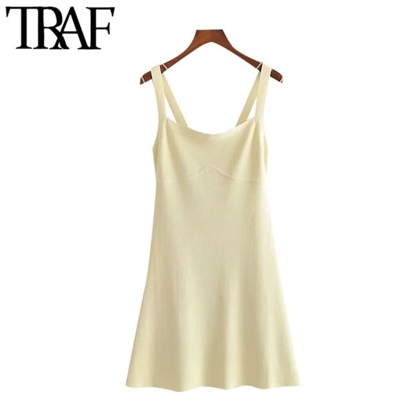 women chic fashion with sleeveless knitted mini dress vintage backless thin straps female dresses vestidos mujer 210507, Black;gray
women chic fashion with sleeveless knitted mini dress vintage backless thin straps female dresses vestidos mujer 210507, Black;gray