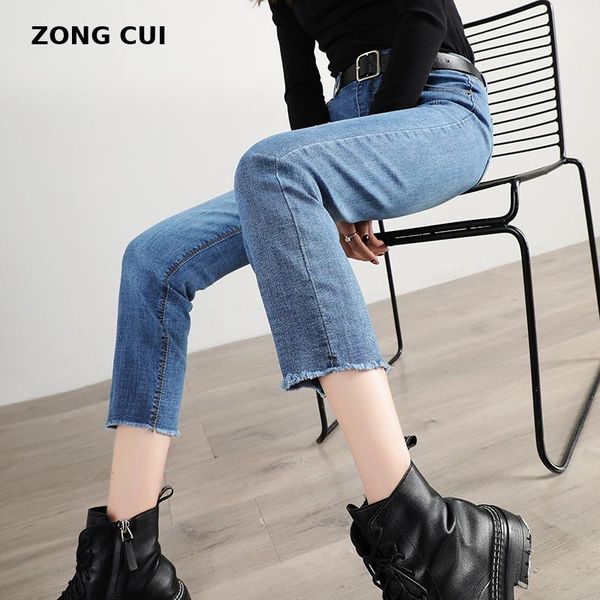 spring women's blue straight jeans 9-point pants with holes and high waisted korean autumn oversize retro casual
spring women's blue straight jeans 9-point pants with holes and high waisted korean autumn oversize retro casual
