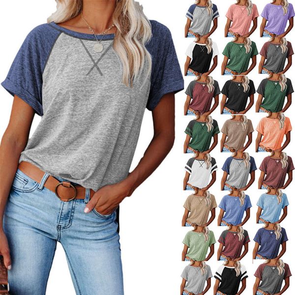 2021 spring and summer new women's color matching cross loose short sleeve casual t-shirt, Black;gray
2021 spring and summer new women's color matching cross loose short sleeve casual t-shirt, Black;gray