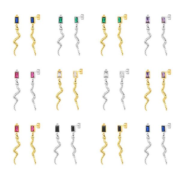 stud aide 925 sterling silver colorful square zircon twisted snake pendant earrings for women luxury rock punk piercing jewelry, Golden;silver
stud aide 925 sterling silver colorful square zircon twisted snake pendant earrings for women luxury rock punk piercing jewelry, Golden;silver