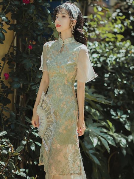 luxury casual dresses national style embroidered cheongsam improved drs can usually wear skirt, super fairy and thin summer girl, Black;gray
luxury casual dresses national style embroidered cheongsam improved drs can usually wear skirt, super fairy and thin summer girl, Black;gray