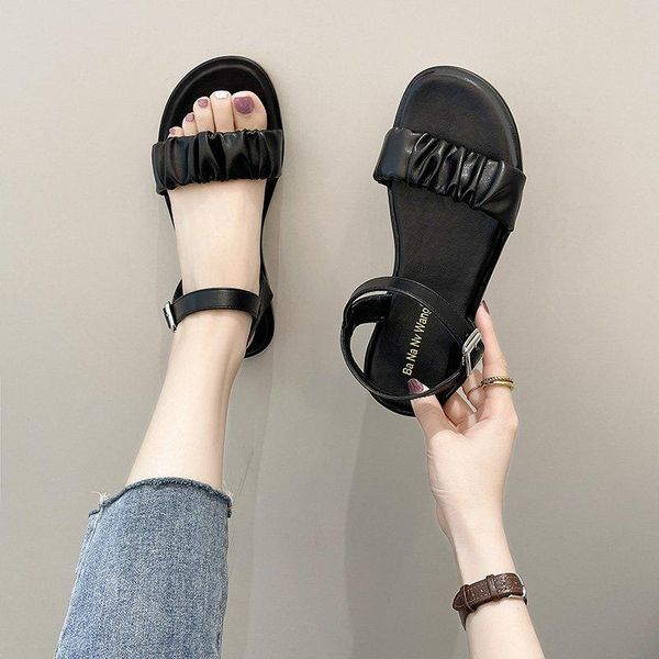 summer sandals women shoes 2021 fashion design open toe buckle pumps matching dress beach flat slippers, Black
summer sandals women shoes 2021 fashion design open toe buckle pumps matching dress beach flat slippers, Black