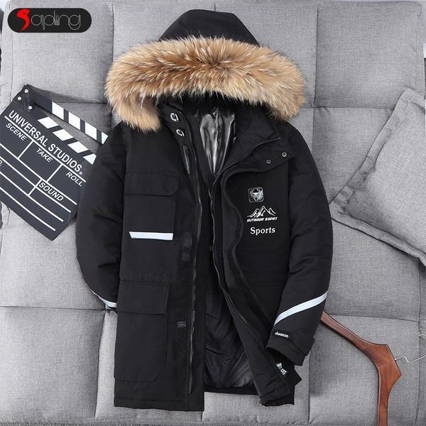 men's down & parkas winter white duck jacket -30 degree thick warm parka windbreaker fur collar puffer jackets overcoat drop, Black
men's down & parkas winter white duck jacket -30 degree thick warm parka windbreaker fur collar puffer jackets overcoat drop, Black