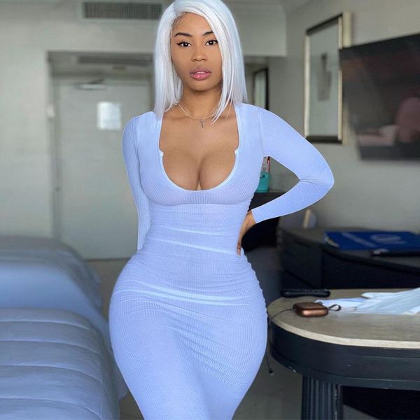 casual dresses maxi for women 2021 autumn solid color ribbed knitted deep v neck long sleeve bodycon dress drop, Black;gray
casual dresses maxi for women 2021 autumn solid color ribbed knitted deep v neck long sleeve bodycon dress drop, Black;gray