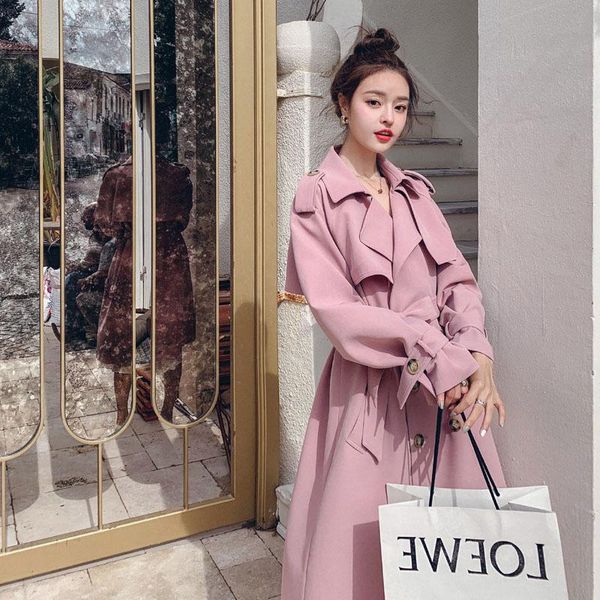 women's trench coats 2021 autumn korean mid-length loose over-the-knee windbreaker coat jacket female trend, Tan;black
women's trench coats 2021 autumn korean mid-length loose over-the-knee windbreaker coat jacket female trend, Tan;black