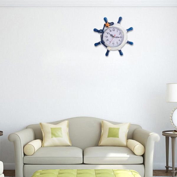 1pc wall clock wooden mediterranean helmsman without battery for home (blue) clocks
1pc wall clock wooden mediterranean helmsman without battery for home (blue) clocks