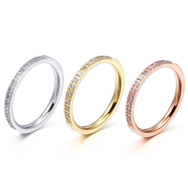 wedding rings 2mm wide fine workmanship zircon ring for women titanium steel gifts lovers jewelry wholesale, Slivery;golden
wedding rings 2mm wide fine workmanship zircon ring for women titanium steel gifts lovers jewelry wholesale, Slivery;golden