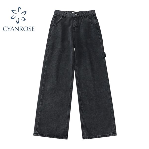 woman high waist jeans retro grey trousers straight overalls denim pants girl casual long loose wide leg for women 210430, Blue
woman high waist jeans retro grey trousers straight overalls denim pants girl casual long loose wide leg for women 210430, Blue