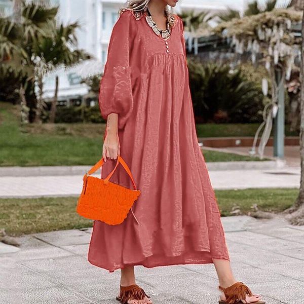 casual dresses 2021 autumn dress women's o-neck solid color pullover 3/4 sleeve cotton and linen loose clothing, Black;gray
casual dresses 2021 autumn dress women's o-neck solid color pullover 3/4 sleeve cotton and linen loose clothing, Black;gray