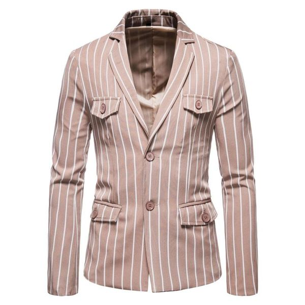 men's suits & blazers striped men suit jacket autumn double button england style mens blazer casual business banquet wedding party, White;black
men's suits & blazers striped men suit jacket autumn double button england style mens blazer casual business banquet wedding party, White;black