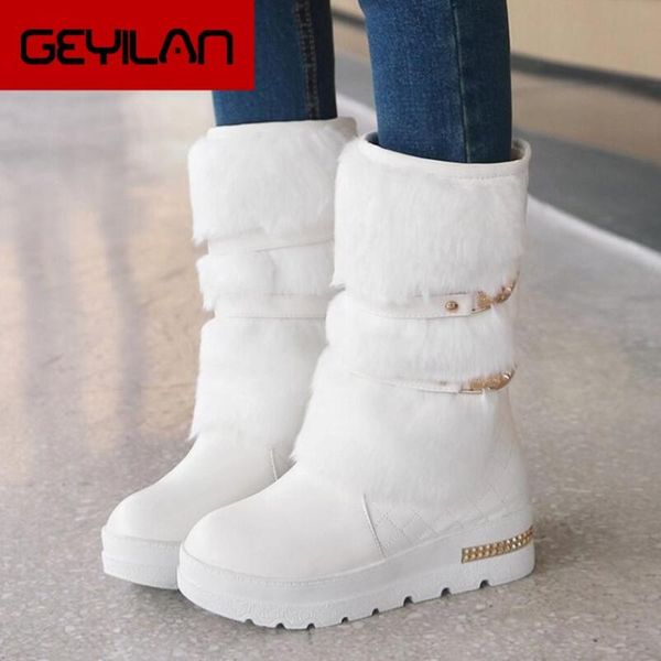 boots white fur snow women double metal chains mid-calf winter plaid leather cozy long plush platform y981, Black
boots white fur snow women double metal chains mid-calf winter plaid leather cozy long plush platform y981, Black
