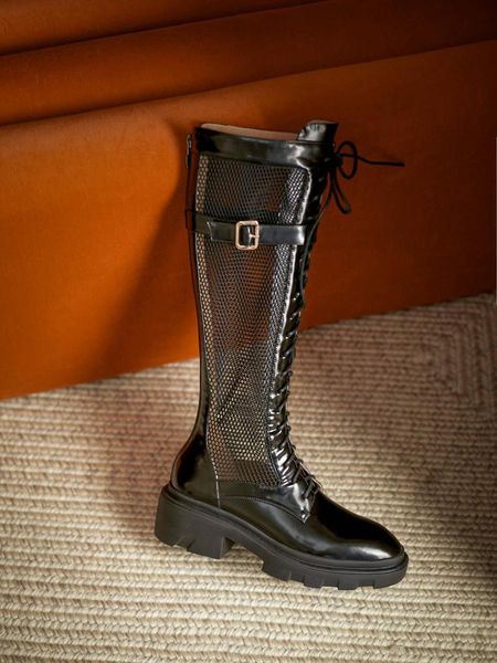 sheep pattern microfiber platform mature breathable mesh sun protection zipper long boots summer l5f2, Black
sheep pattern microfiber platform mature breathable mesh sun protection zipper long boots summer l5f2, Black