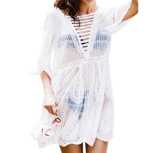 women's women bikini beach swimsuit cover-ups lace embroidery blouses crochet hollow sunscreen swimwear bathing suit cover up, White;black
women's women bikini beach swimsuit cover-ups lace embroidery blouses crochet hollow sunscreen swimwear bathing suit cover up, White;black