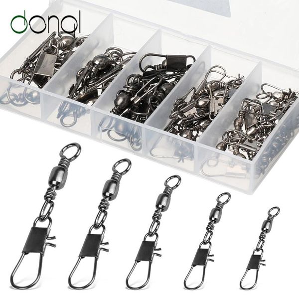 50/100pcs fishing connector rolling swivel pin bearing interlock snap 2#-10# fishhooks lures carp accessories hooks
50/100pcs fishing connector rolling swivel pin bearing interlock snap 2#-10# fishhooks lures carp accessories hooks