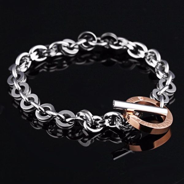 charm bracelets monther's gift stainless steel o shaped chain bracelet with toggle clasp 180mm, Golden;silver
charm bracelets monther's gift stainless steel o shaped chain bracelet with toggle clasp 180mm, Golden;silver