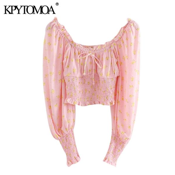 women sweet fashion floral print ruffled cropped blouses vintage long sleeve stretchy female shirts chic 210420, White
women sweet fashion floral print ruffled cropped blouses vintage long sleeve stretchy female shirts chic 210420, White