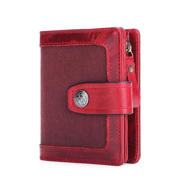 wallets rfid anti-theft women purse men hasp zipper wallet cowhide leather patchwork oil waxed canvas card coin hand bag unisex, Red;black
wallets rfid anti-theft women purse men hasp zipper wallet cowhide leather patchwork oil waxed canvas card coin hand bag unisex, Red;black