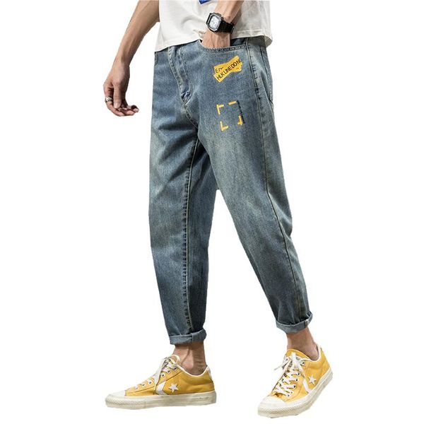 men's jeans japanese brand trend men fashion simplicity male straight loose all-match stretch denim trouser casual spring and autumn, Blue
men's jeans japanese brand trend men fashion simplicity male straight loose all-match stretch denim trouser casual spring and autumn, Blue
