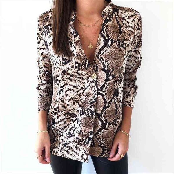 women v neck casual blouse snake skin printed long sleeve pullover blouse female fashion elegant shirts, White
women v neck casual blouse snake skin printed long sleeve pullover blouse female fashion elegant shirts, White