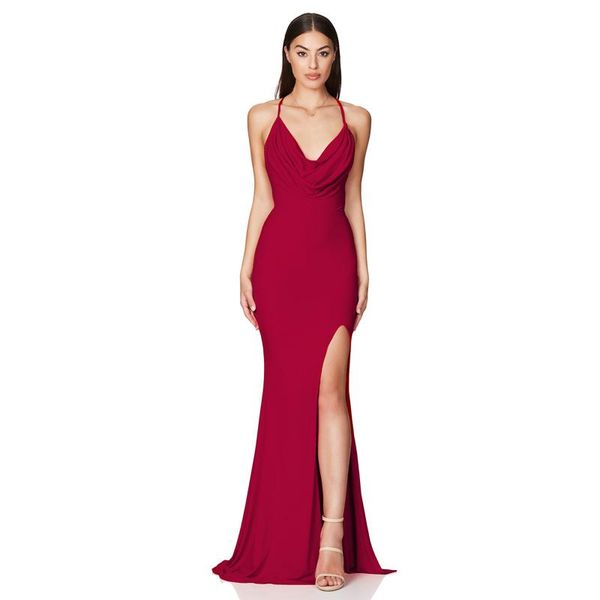 casual dresses cowl neck backless long solid evening party dress sleevelss split side stretchy pleated maxi gown 2021 summer, Black;gray
casual dresses cowl neck backless long solid evening party dress sleevelss split side stretchy pleated maxi gown 2021 summer, Black;gray