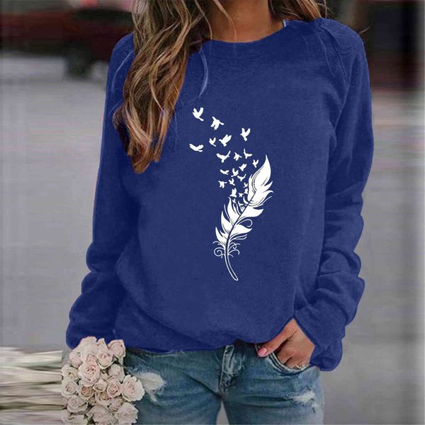 aw2021 long sleeve printed raglan crew neck women's sweater 34, Blue;black
aw2021 long sleeve printed raglan crew neck women's sweater 34, Blue;black
