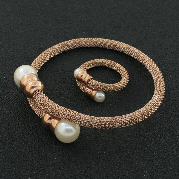 earrings & necklace bracelet and ring stainless steel jewelry sets fashion for women girl rose gold color sryz100, Silver 
earrings & necklace bracelet and ring stainless steel jewelry sets fashion for women girl rose gold color sryz100, Silver