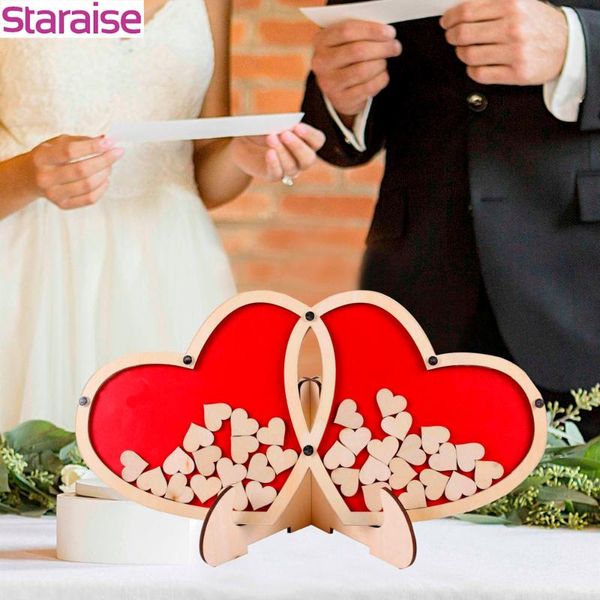 staraise personalized double heart signature wedding party guest book decor guestbook custom customized gift box other event & supplies
staraise personalized double heart signature wedding party guest book decor guestbook custom customized gift box other event & supplies