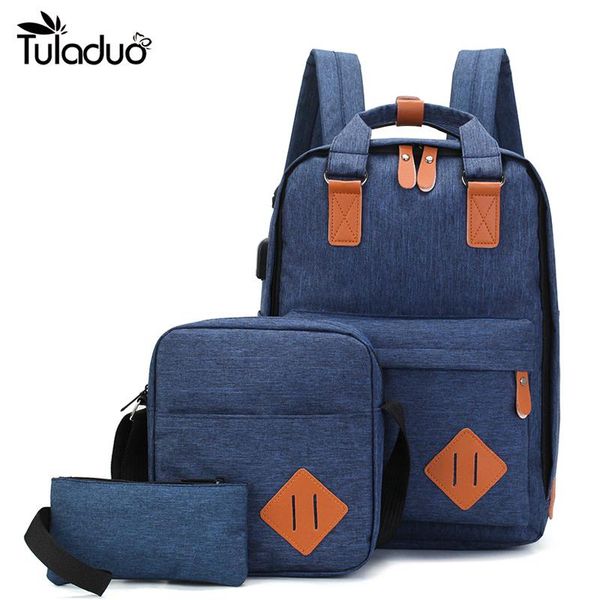 backpack 2021 usb charging nylon 3 pcs/set school backpacks schoolbag for teenagers man women student book anti theft bag
backpack 2021 usb charging nylon 3 pcs/set school backpacks schoolbag for teenagers man women student book anti theft bag