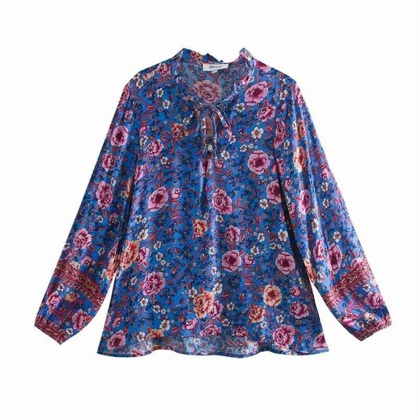 women spring summer blouses shirt ruffled lace vintage floral printed long sleeve rayon shirts 210524, White
women spring summer blouses shirt ruffled lace vintage floral printed long sleeve rayon shirts 210524, White