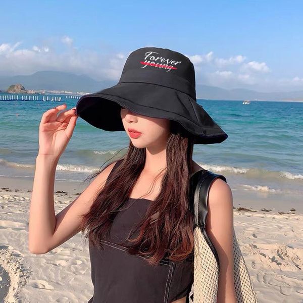 wide brim hats bucket hat women's panama summer big sun embroidery fisherman protection visor, Blue;gray
wide brim hats bucket hat women's panama summer big sun embroidery fisherman protection visor, Blue;gray