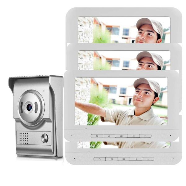 inch wired video doorbell door phone intercom visual home security system rainproof camera + 4 screen monitors phones
inch wired video doorbell door phone intercom visual home security system rainproof camera + 4 screen monitors phones