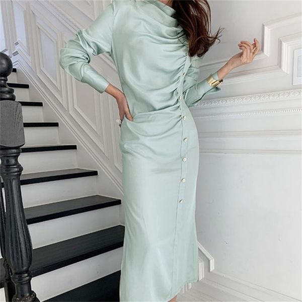 elegant slim office dress spring chiffon patchwork long sleeve and loose hem decorative single breasted women's party 210603, Black;gray
elegant slim office dress spring chiffon patchwork long sleeve and loose hem decorative single breasted women's party 210603, Black;gray