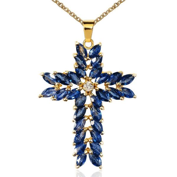 pendant necklaces caoshi creative cross for women charming blue zirconia crucifix statement jewelry trendy accessories wholesale, Silver
pendant necklaces caoshi creative cross for women charming blue zirconia crucifix statement jewelry trendy accessories wholesale, Silver