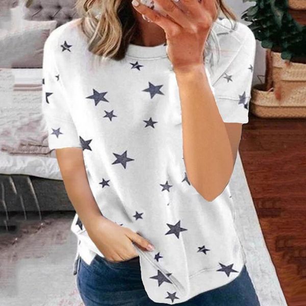 5xl plus size white shirts women pullover summer casual loose o-neck star short sleeve printed stitching camisas mujer women's blou
5xl plus size white shirts women pullover summer casual loose o-neck star short sleeve printed stitching camisas mujer women's blou