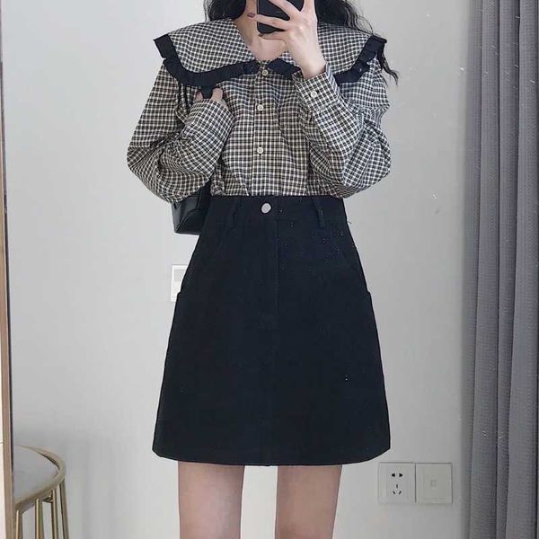 skirts summer short high waist for women cotton long sleeve two pieces cute korea style casual white solid fashion skirt suit, Black
skirts summer short high waist for women cotton long sleeve two pieces cute korea style casual white solid fashion skirt suit, Black